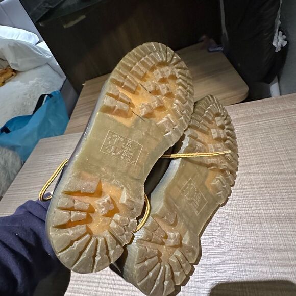 Brown Leather Men's Doc Martens Boots - Picture 3 of 5